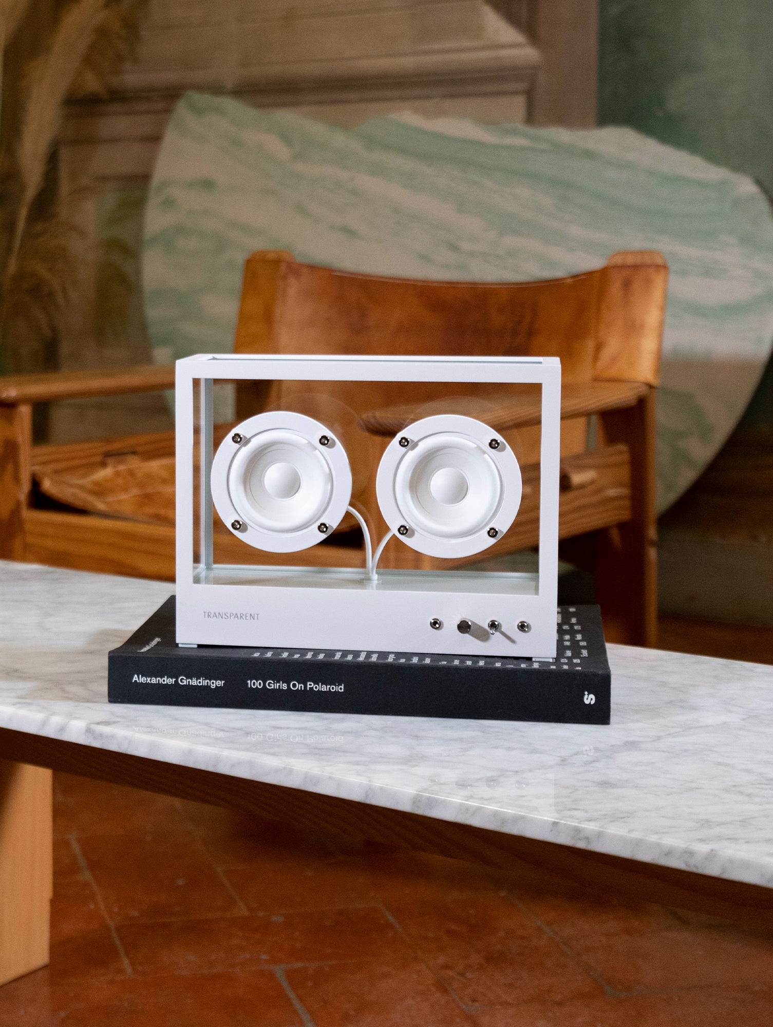 Small Transparent Speaker by Transparent - White