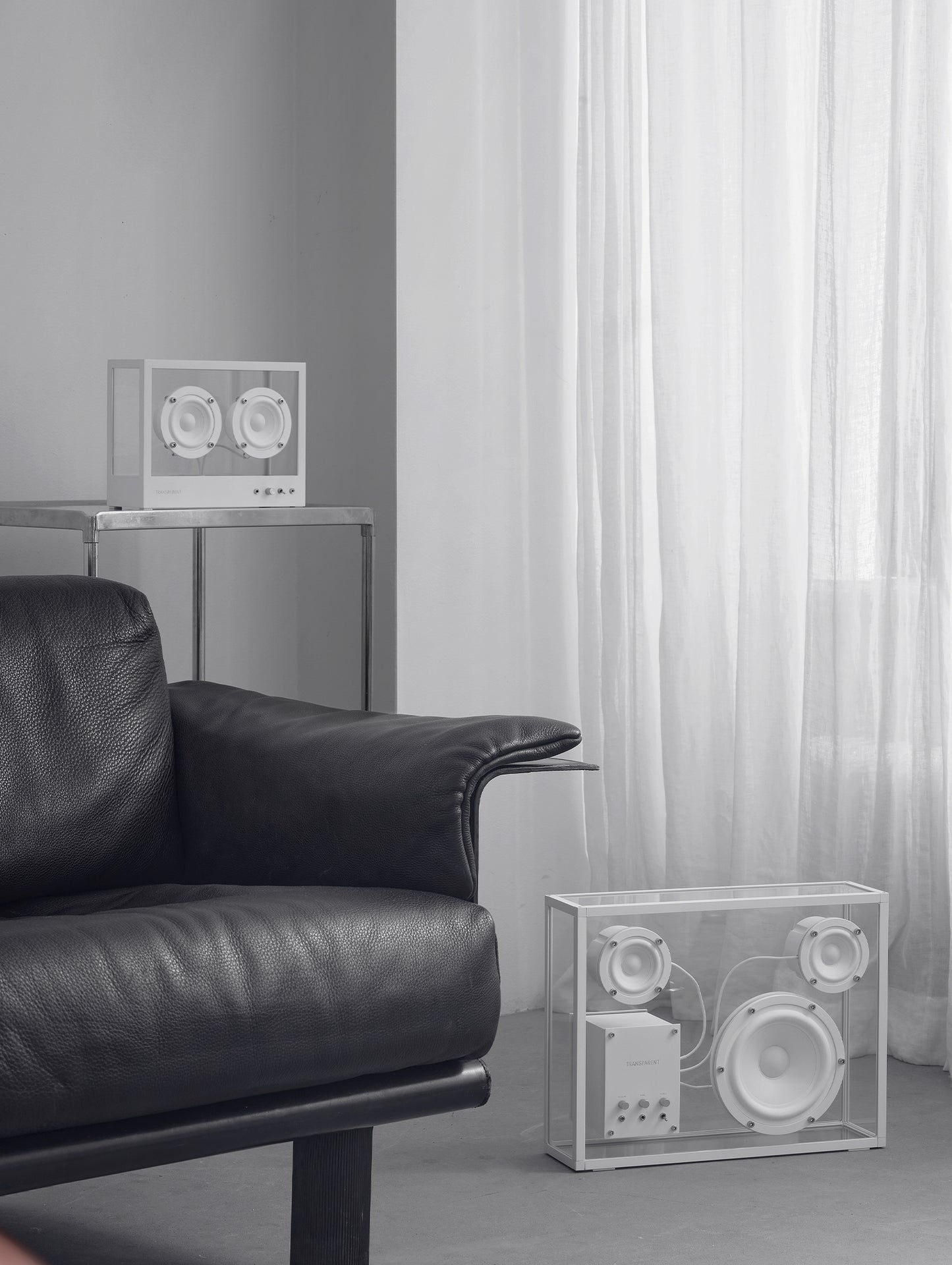 Large Transparent Speaker by Transparent - White