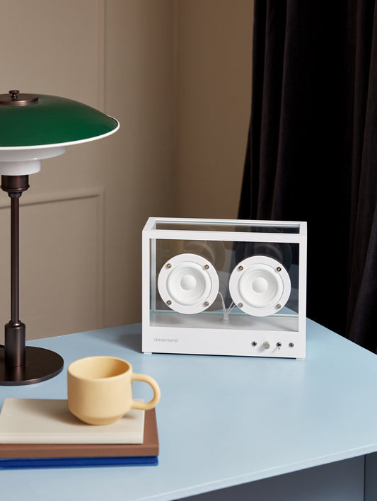 Small Transparent Speaker by Transparent - White