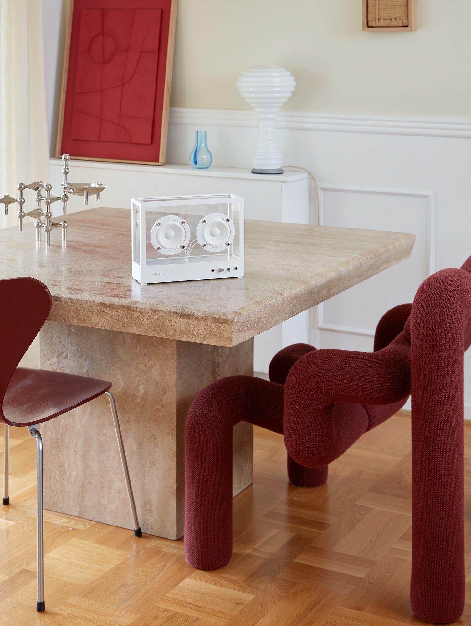 Small Transparent Speaker by Transparent - White