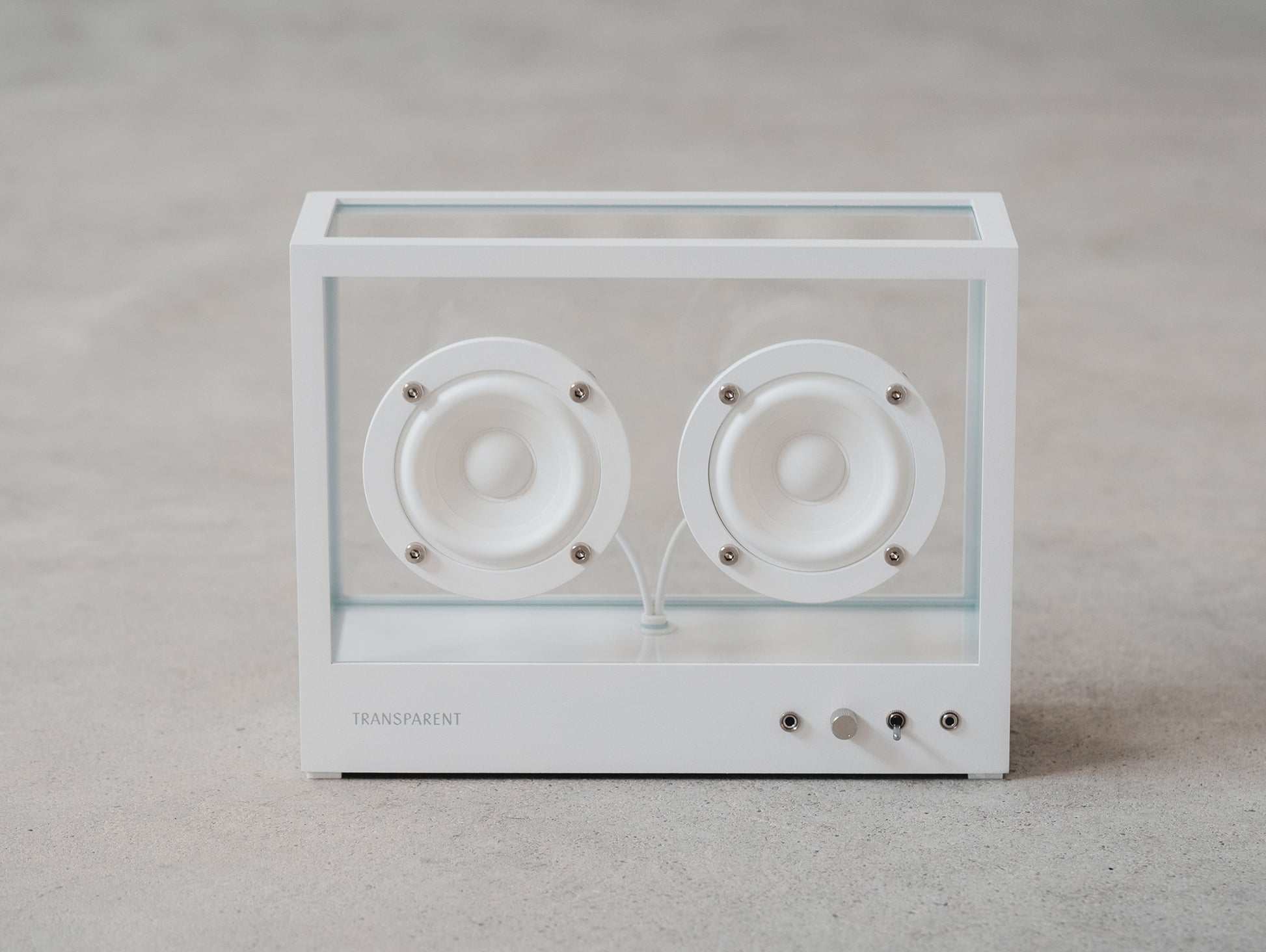 Small Transparent Speaker by Transparent - White