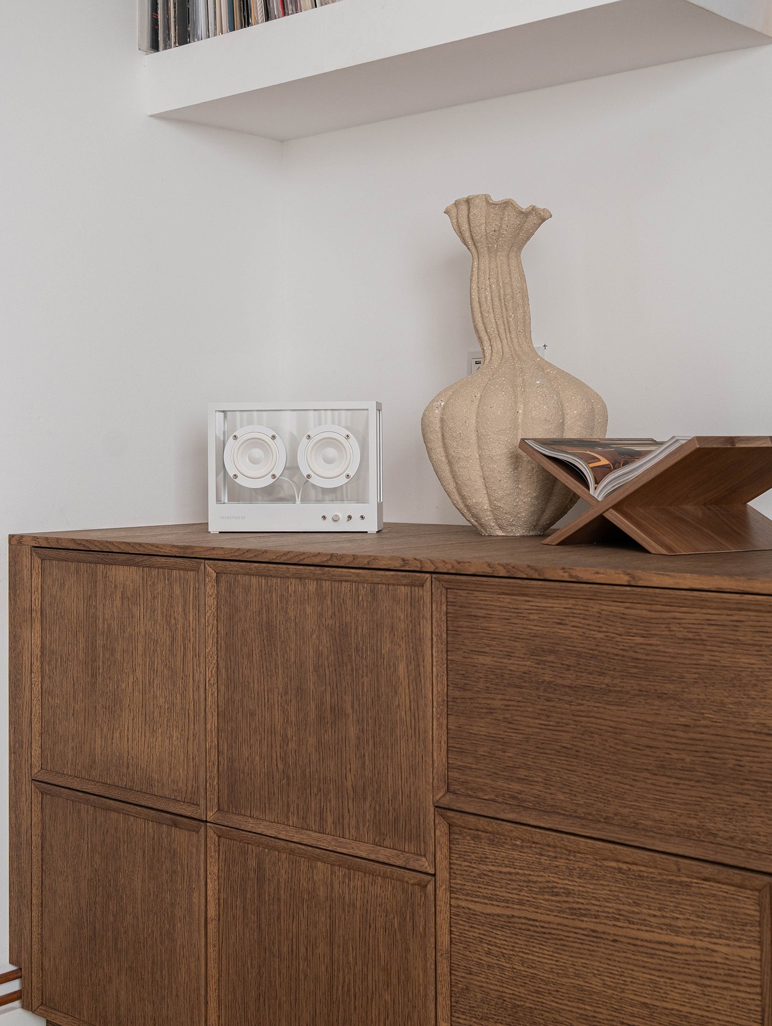 Small Transparent Speaker by Transparent - White