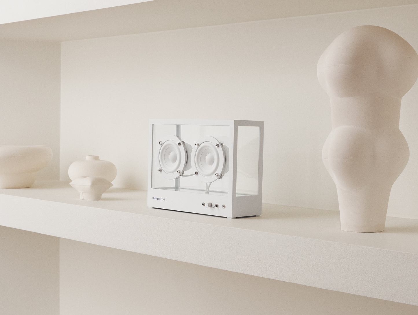 Small Transparent Speaker by Transparent - White