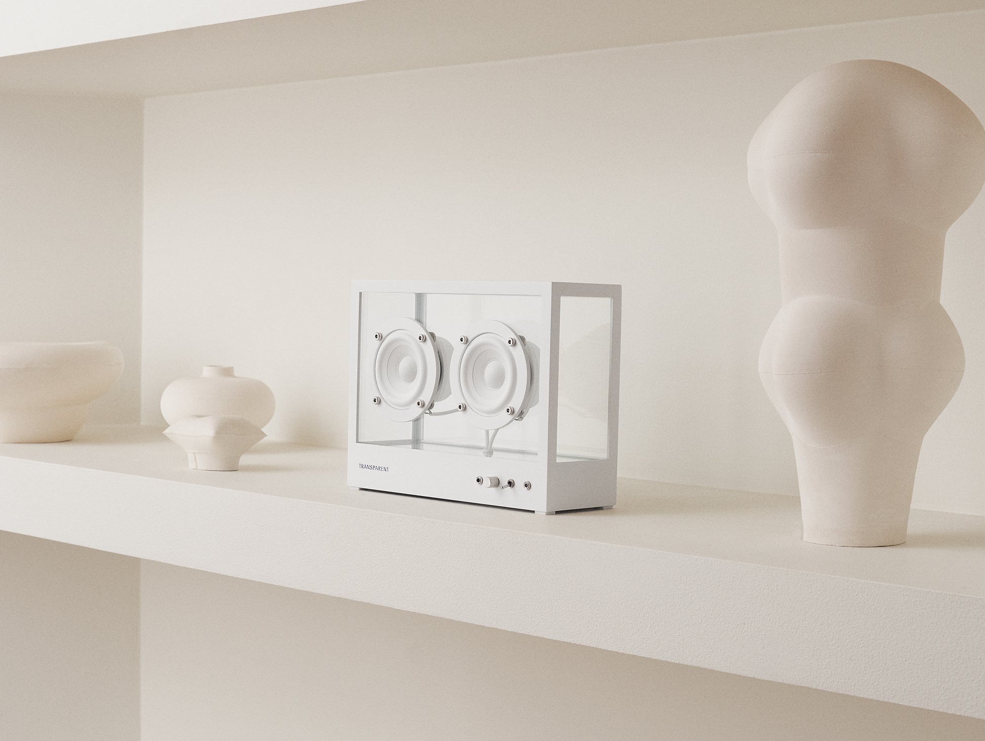 Small Transparent Speaker by Transparent - White