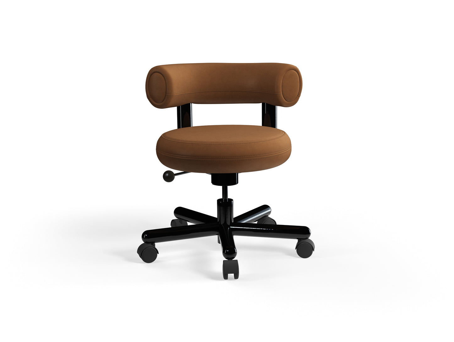 Fat Work Office Chair by Tom Dixon - Cognac Leather