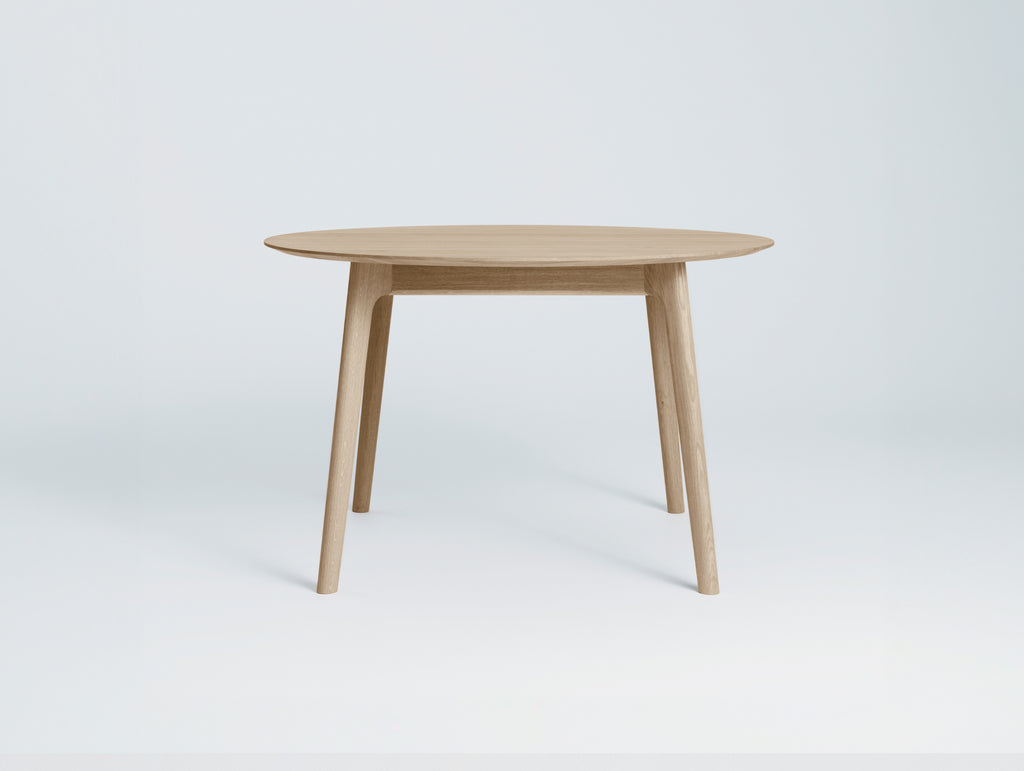 Salon Extendable Table - Round by Ro Collection - Soaped Oak / Length: 120 cm (Without Extension Plates)