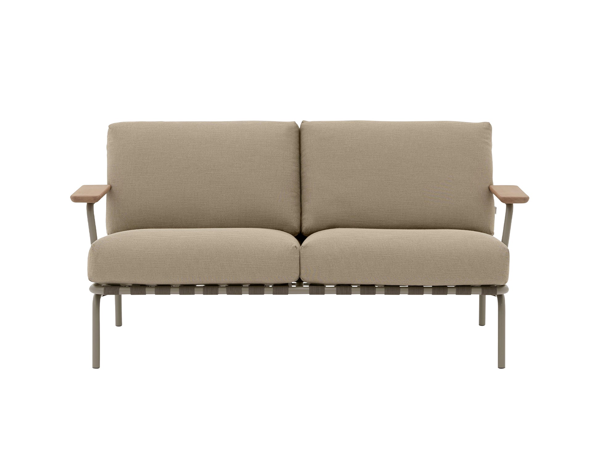 Settle 2-Seater Sofa by Muuto - Taupe Frame / Ribbed Weave 05