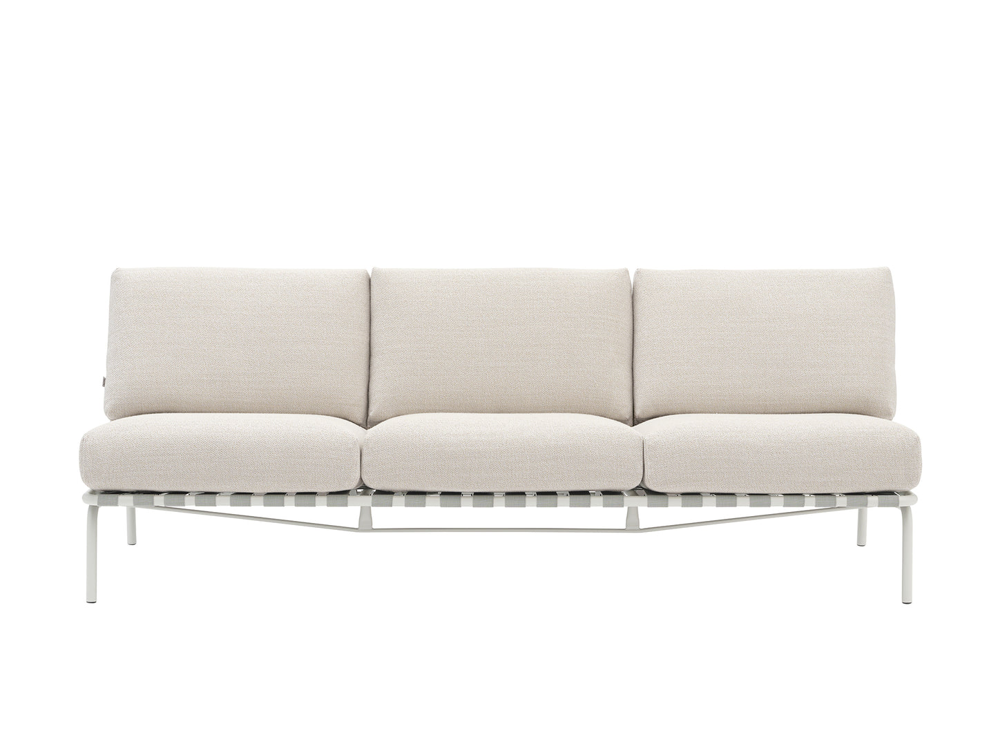 Settle 3-Seater Sofa without Armrest by Muuto - Grey /  Laze 1