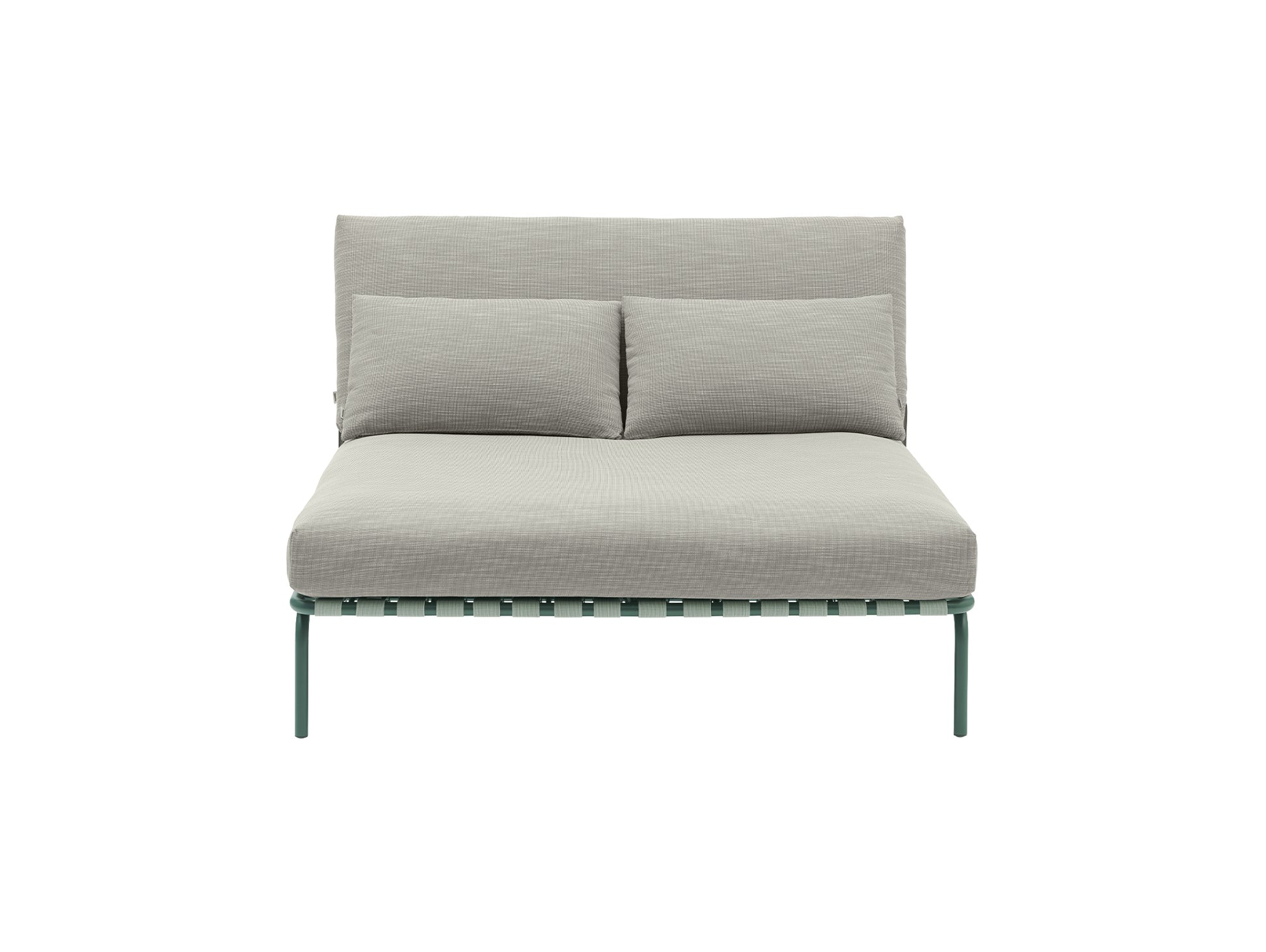 Settle Lounge Bed without Armrest by Muuto - Dark Green Frame / Weave 02