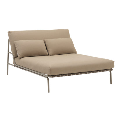 Settle Lounge Bed without Armrest by Muuto - Taupe Frame / Weave 05