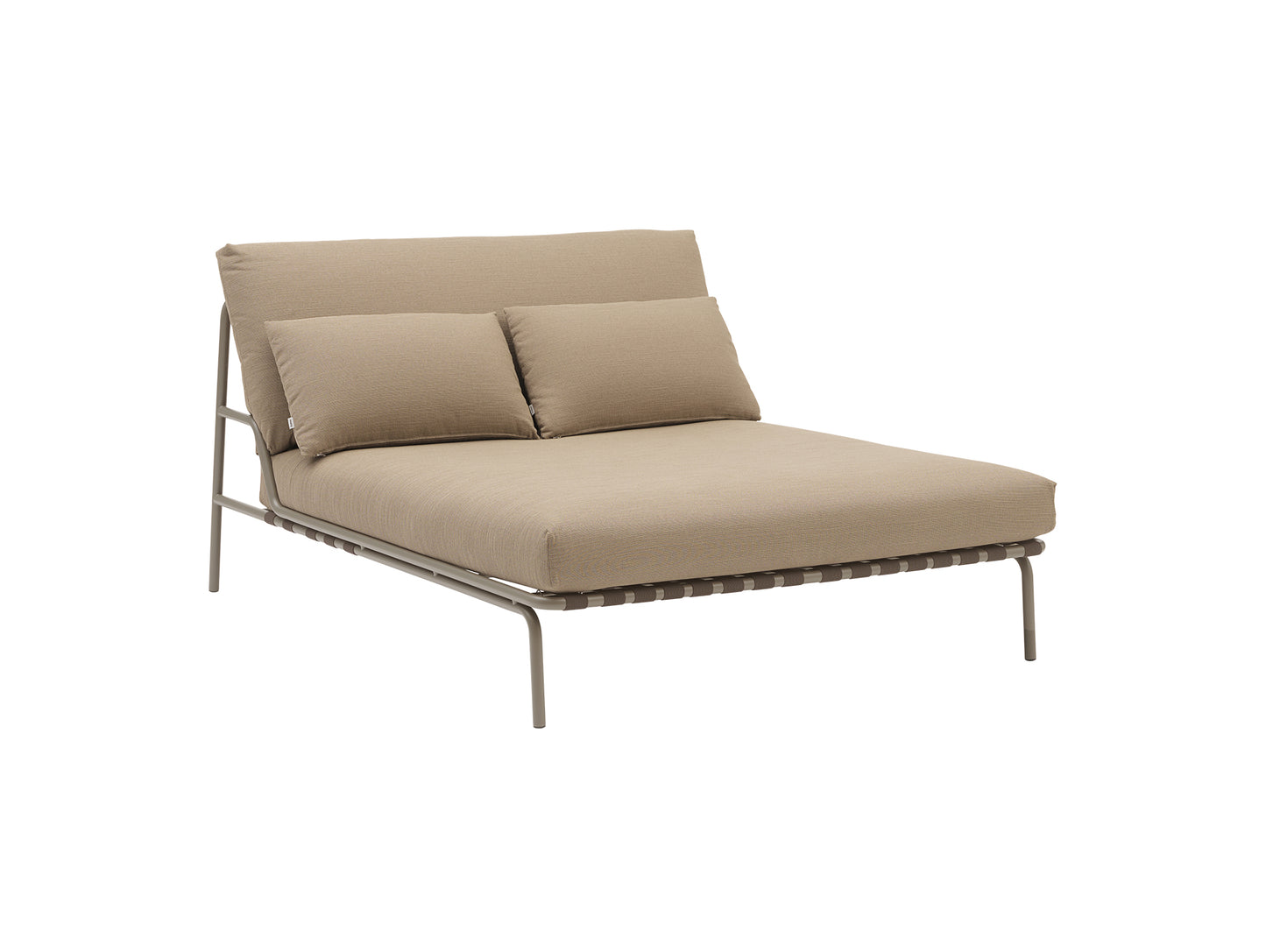 Settle Lounge Bed without Armrest by Muuto - Taupe Frame / Weave 05