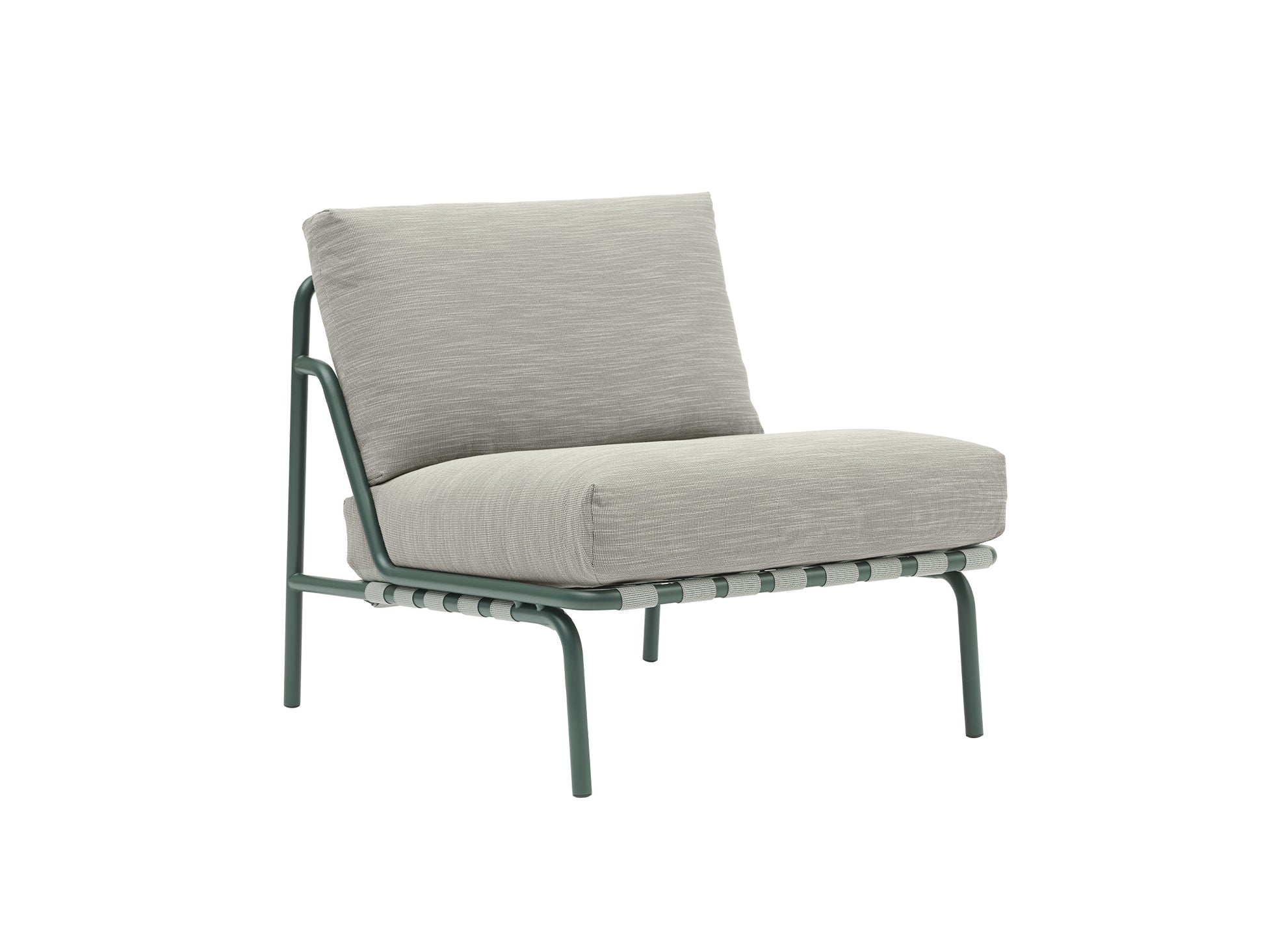 Settle Lounge Chair without Armrest by Muuto - Dark Green / Ribbed Weave 02