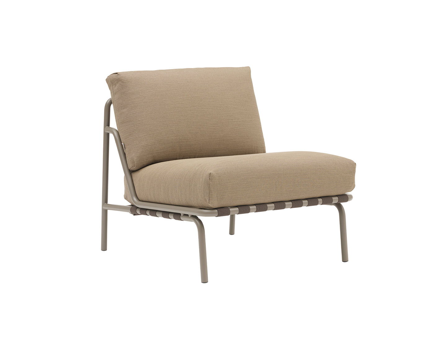 Settle Lounge Chair without Armrest by Muuto - Taupe / Ribbed Weave 05