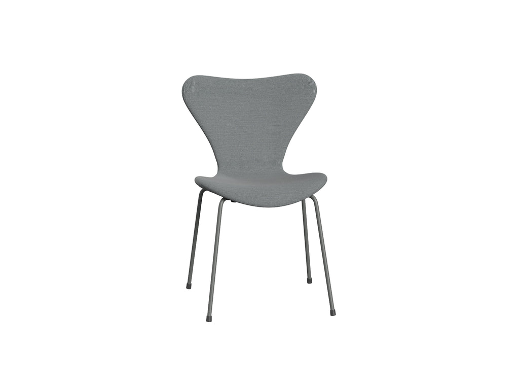Series 7™ 3107 Dining Chair (Fully Upholstered) by Fritz Hansen - Silver Grey Steel / Steelcut Trio 133