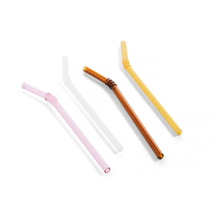 Sip - Swirl Set of 4 Straws / Opaque Mix by HAY