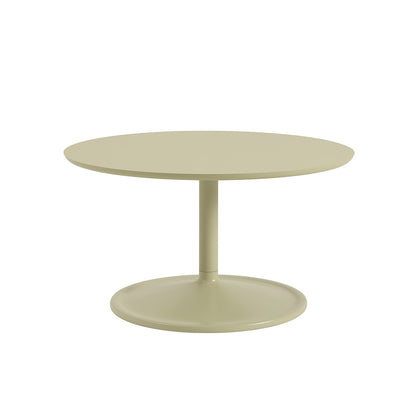 Soft Coffee Table by Muuto - D75/H42/ Beige Green Laminate Top / Beige Green Aluminium Base