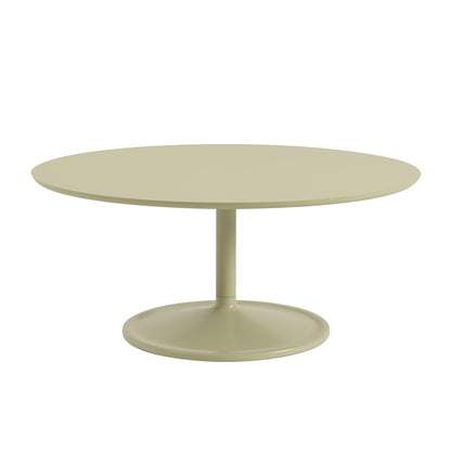 Soft Coffee Table by Muuto - D95/H42/ Beige Green Laminate Top / Beige Green Aluminium Base