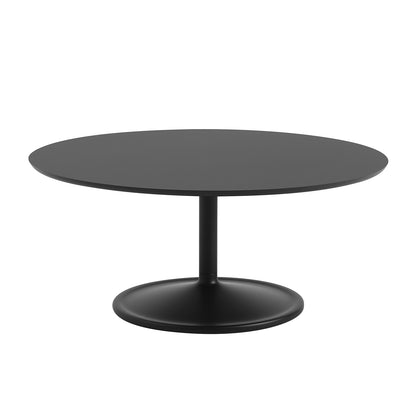 Soft Coffee Table by Muuto - D95/H42/ Black Nanolaminate Top / Black Aluminium Base