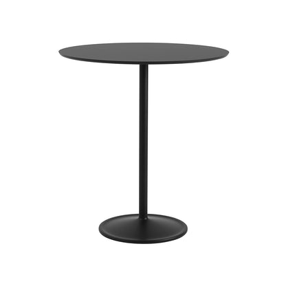 Soft Dining Table by Muuto -  D95 H105 / Black Nanolaminate Top / Black Aluminium Base