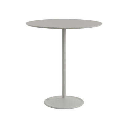 Soft Dining Table by Muuto -  D95 H105 / Grey Linoleum Top / Grey Aluminium Base