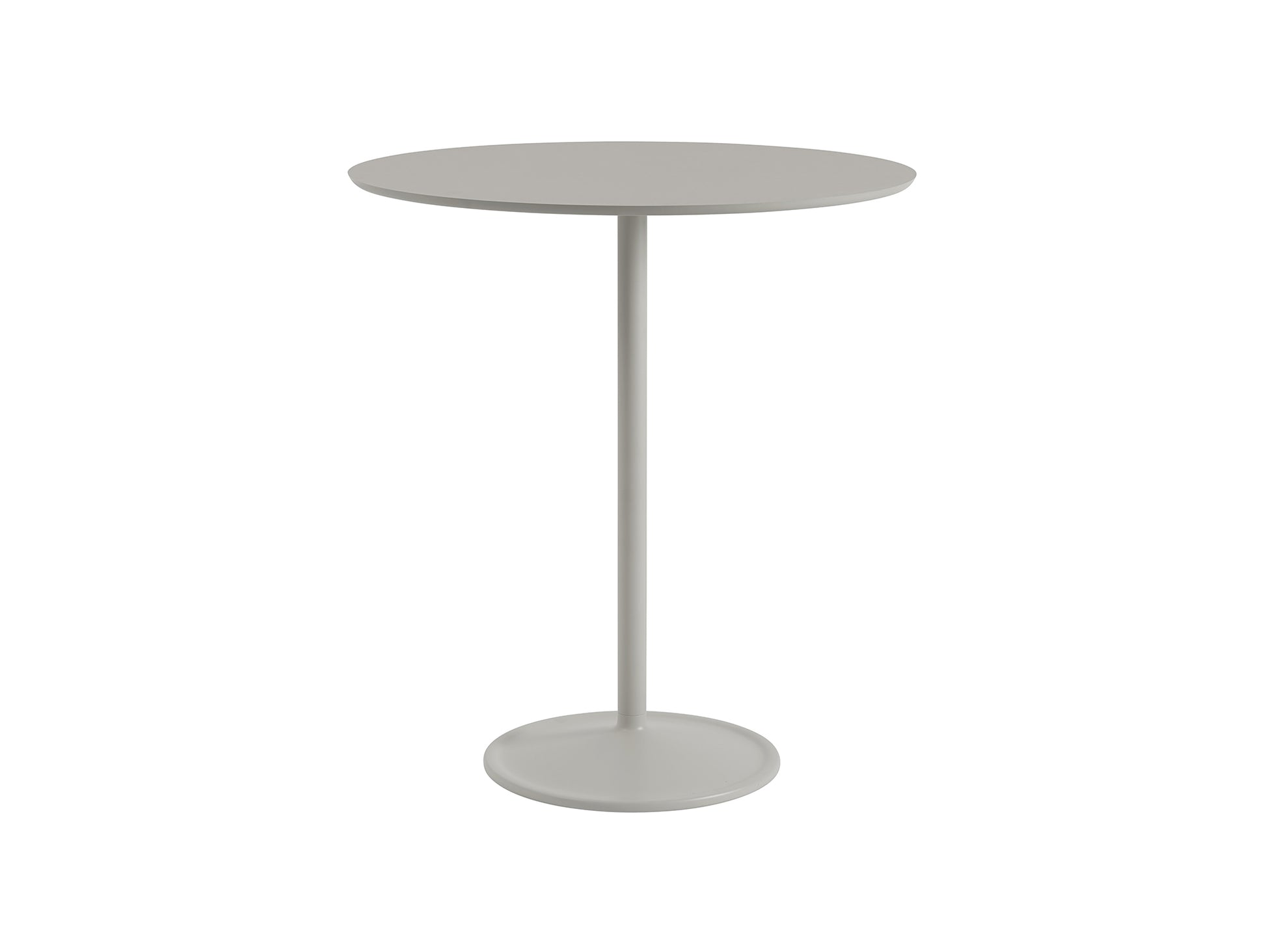 Soft Dining Table by Muuto -  D95 H105 / Grey Linoleum Top / Grey Aluminium Base