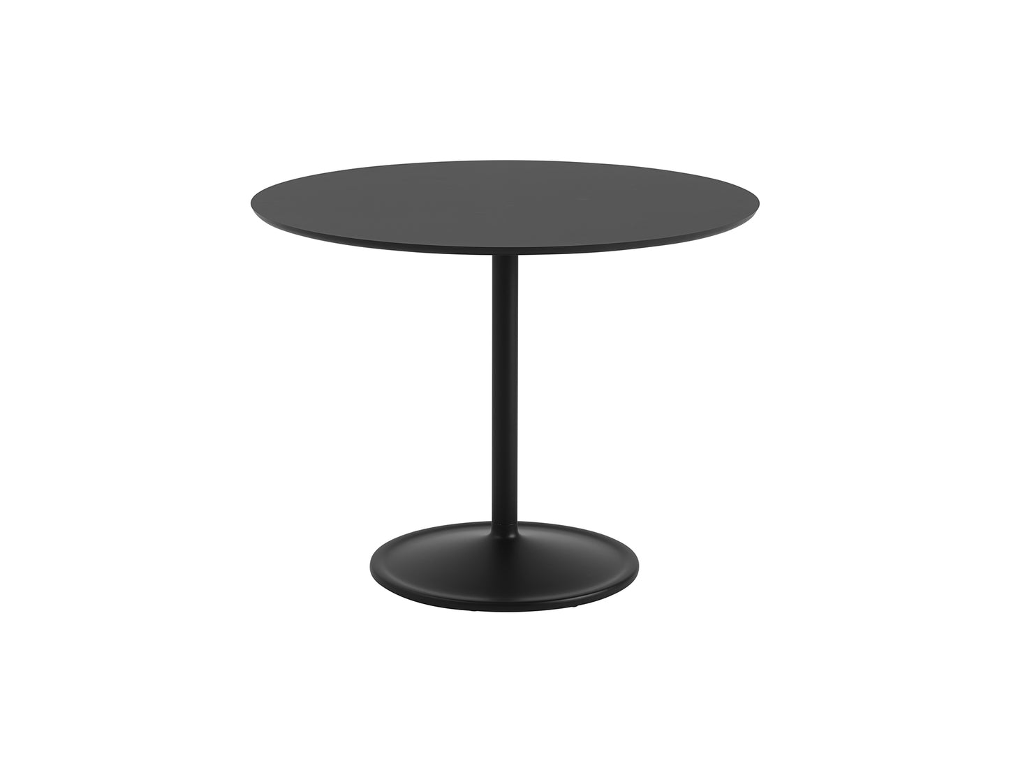 Soft Dining Table by Muuto -  D95 H73 / Black Nanolaminate Top / Black Aluminium Base