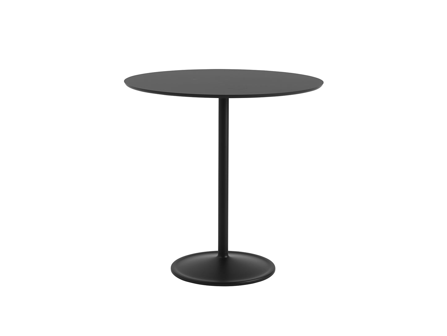 Soft Dining Table by Muuto -  D95 H95 / Black Nanolaminate Top / Black Aluminium Base