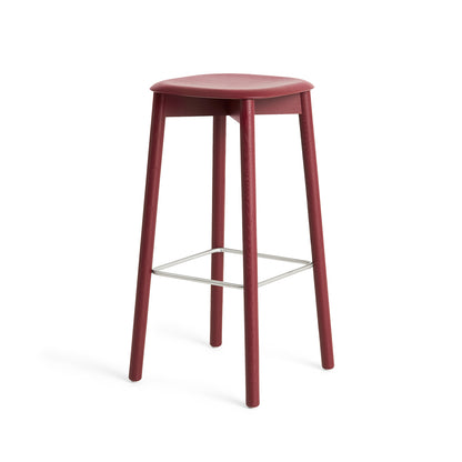 Soft Edge 82 Stool by HAY - H75 / Fall Red Lacquered Oak Base / Fall Red Oak Seat