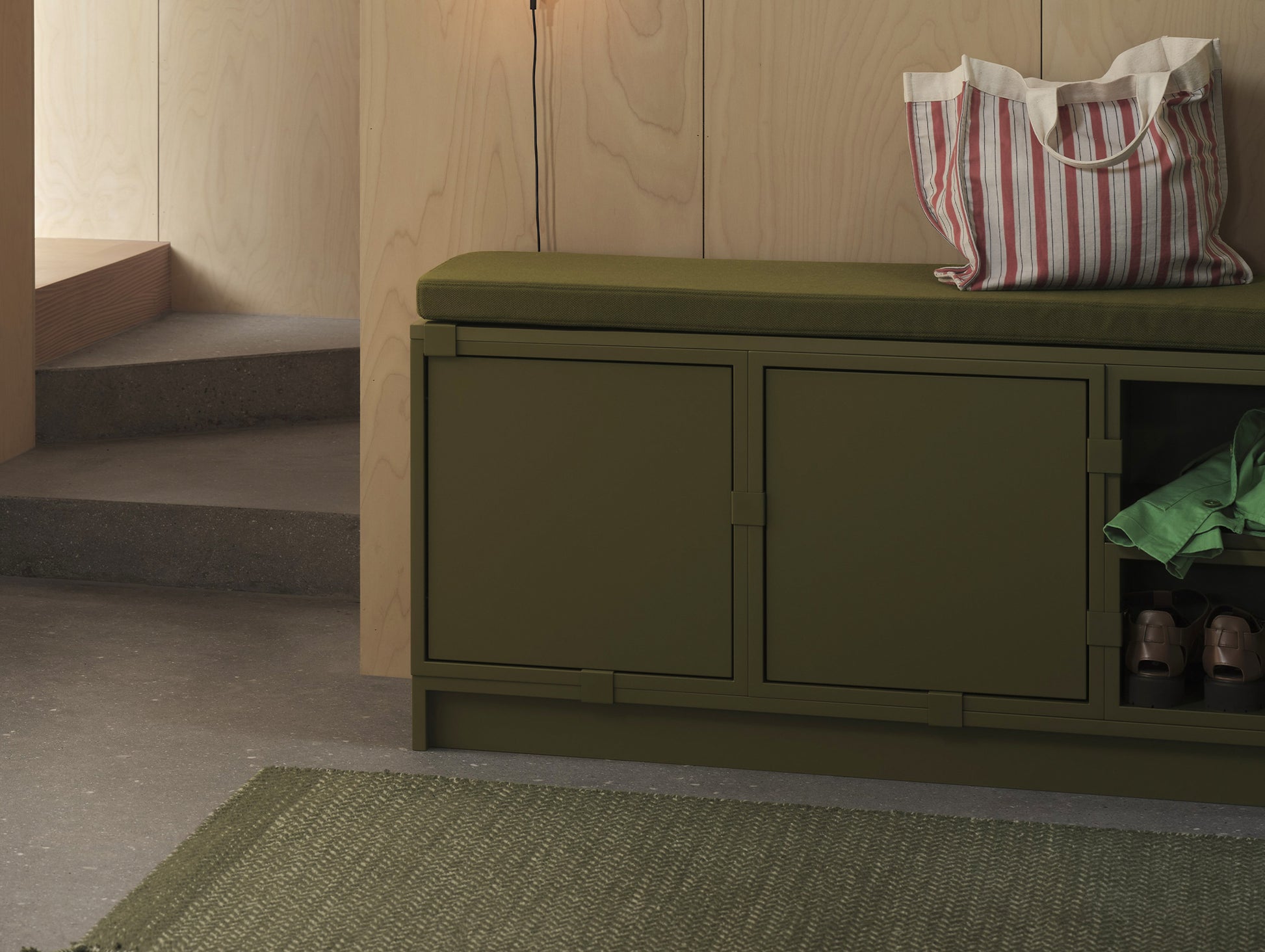 Stacked Storage System Seat Cushion by Muuto - Stacked Storage System Configuration 2 / Steelcut 985