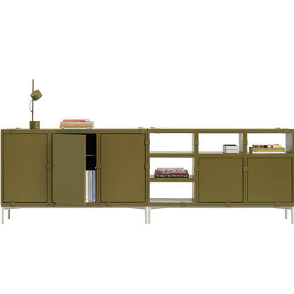 Stacked Storage System - Sideboard by Muuto / Configuration 2 / Brown Green