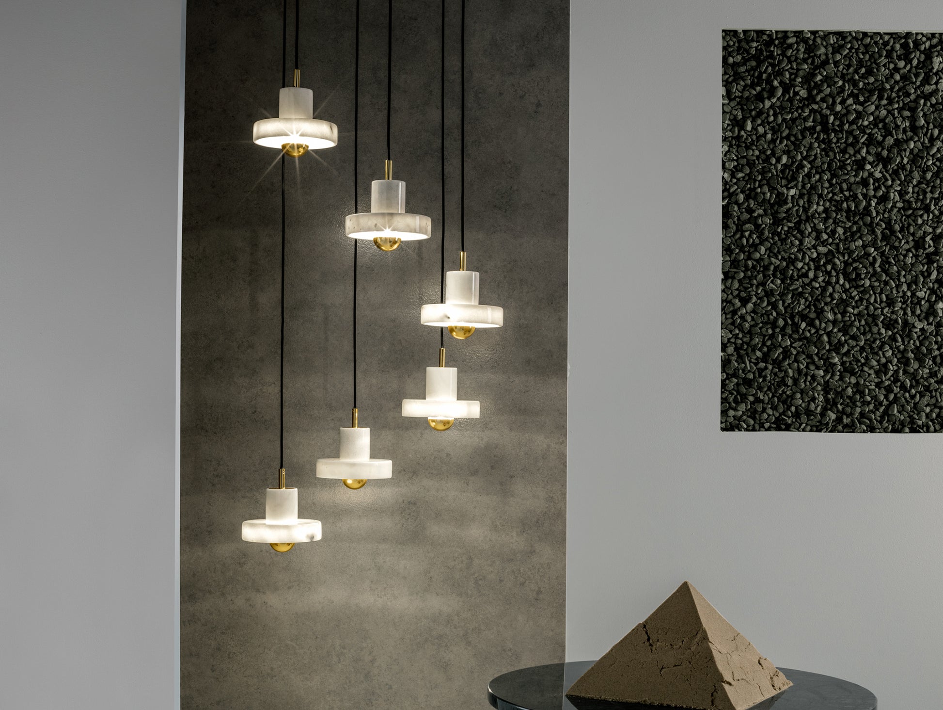 Stone LED Pendant Light by Tom Dixon