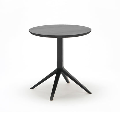 Scout Bistro Table by Karimoku New Standard - D70 / Grain Matte Black Lacquered Oak