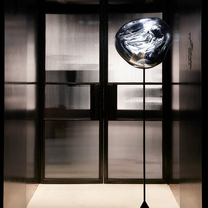 Melt LED Cone Slim Floor Lamp by Tom Dixon - Silver