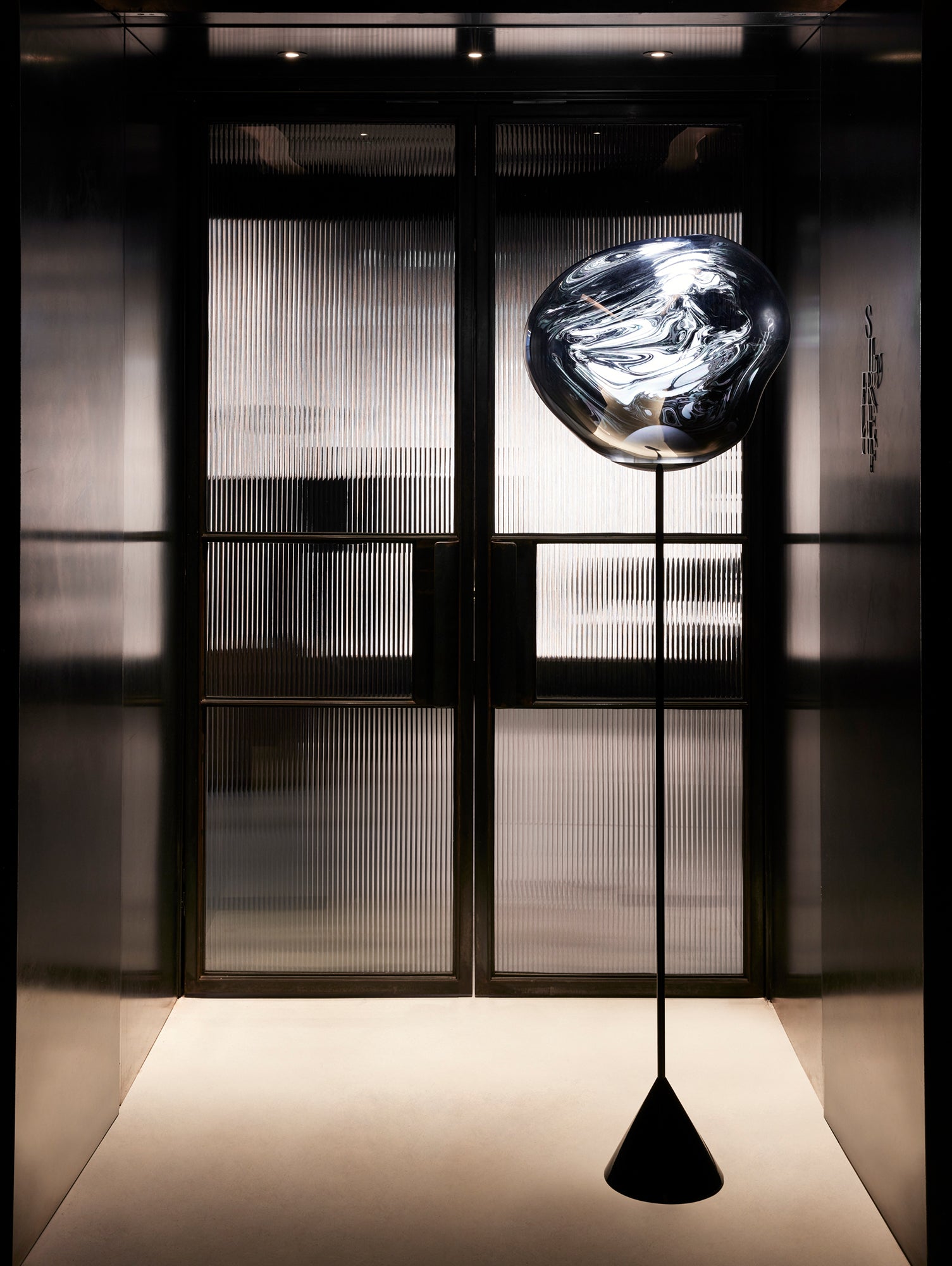 Melt LED Cone Slim Floor Lamp by Tom Dixon - Silver