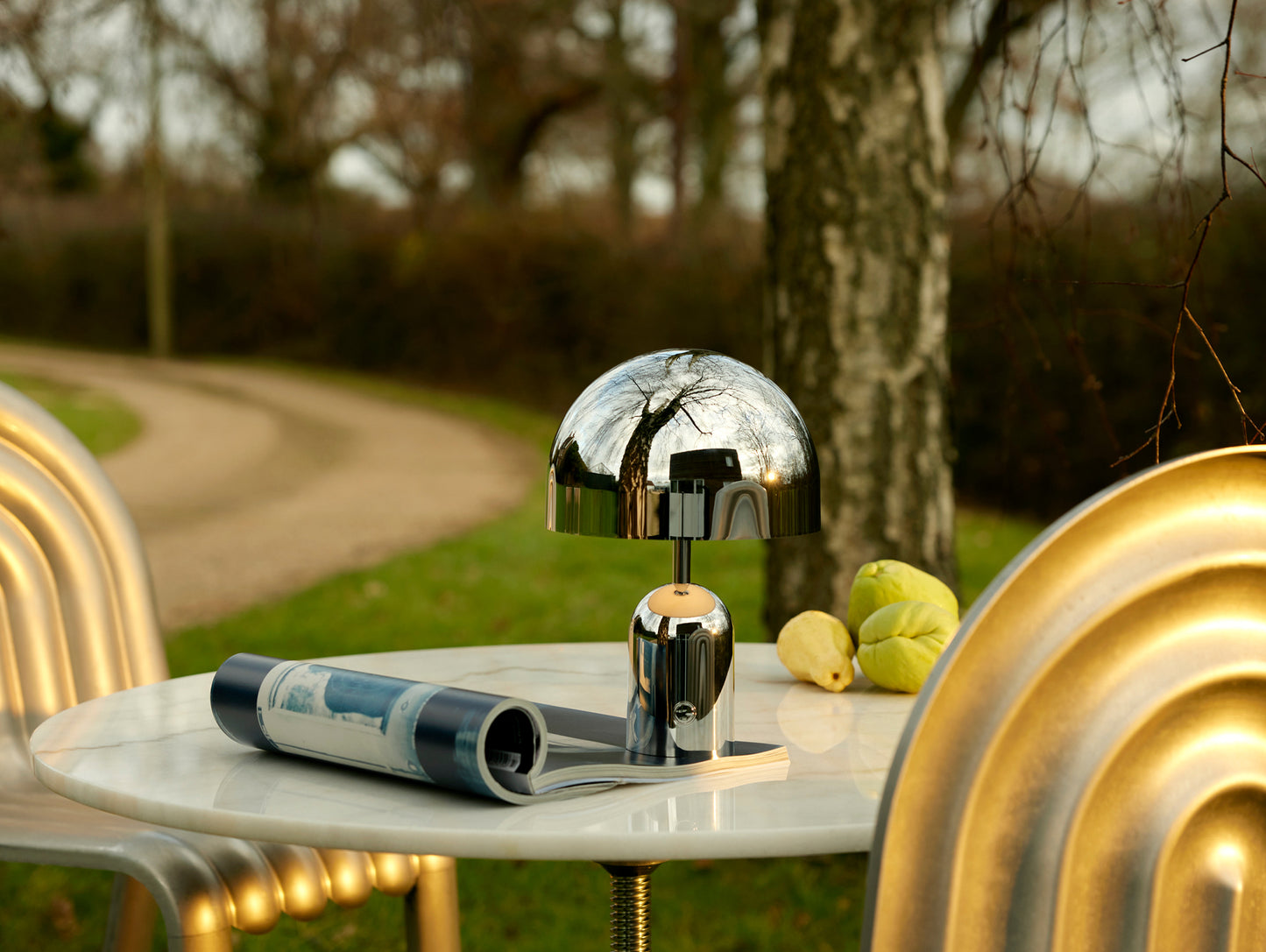 Bell LED Portable Lamp by Tom Dixon - Silver