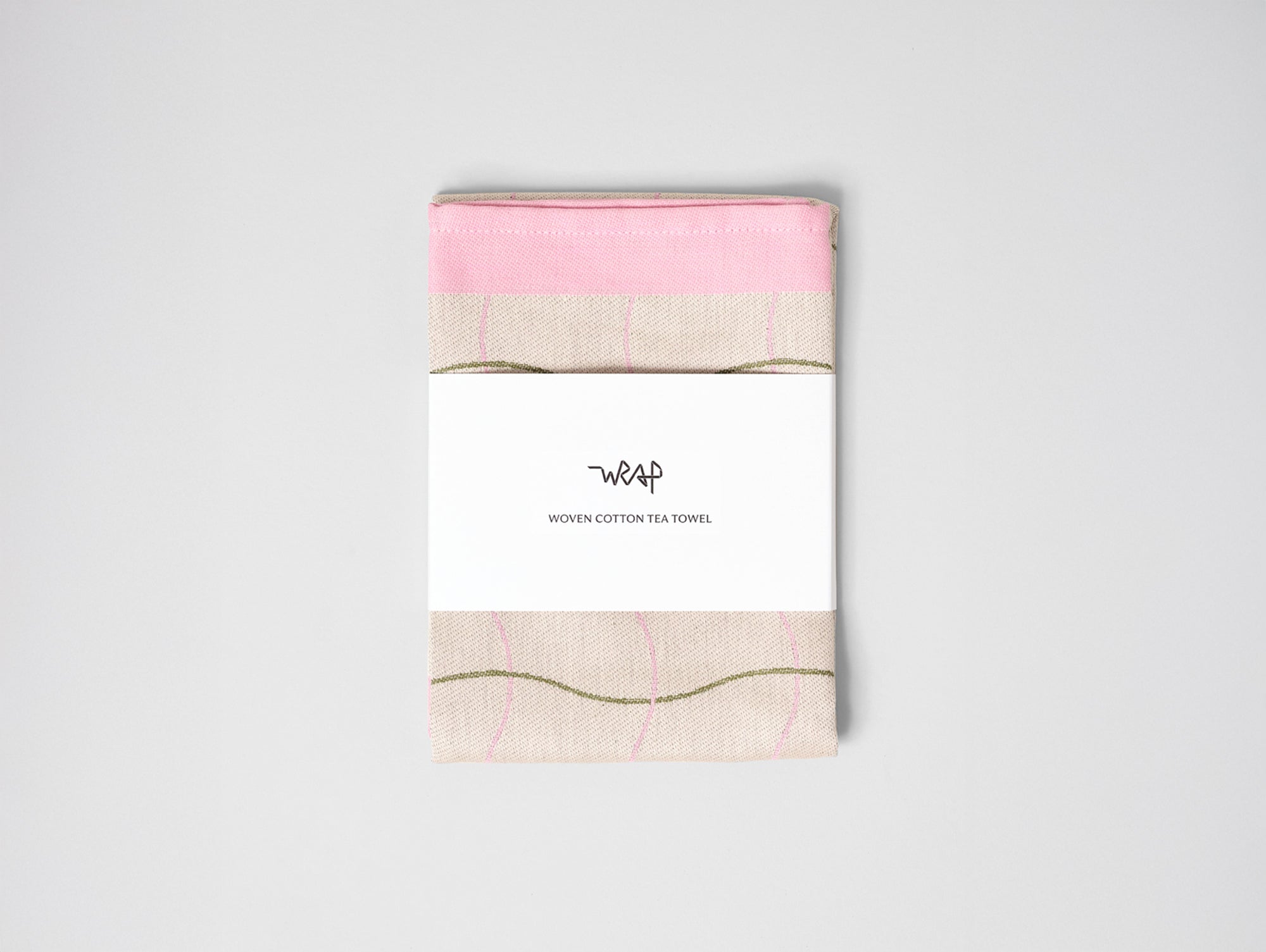 Wrap Wave Grid Cotton Tea Towel