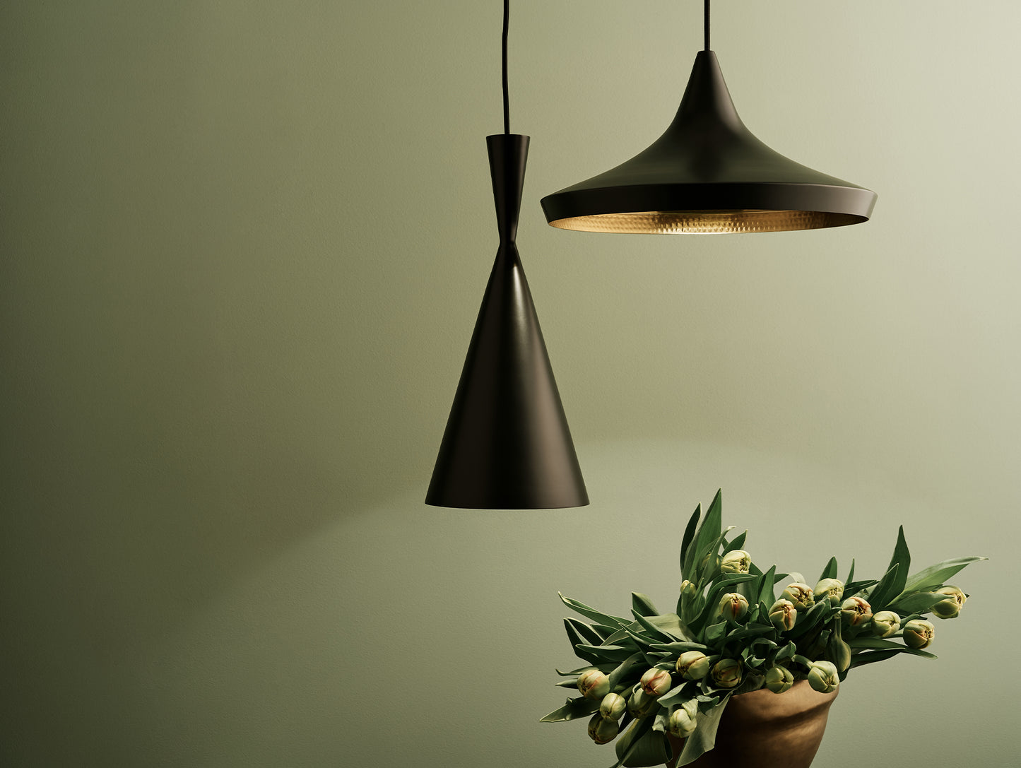Beat Wide LED Pendant Light by Tom Dixon - Black