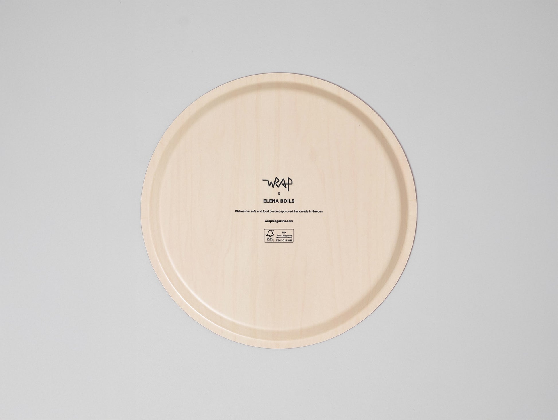Cherries Small Round Serving Tray by Wrap