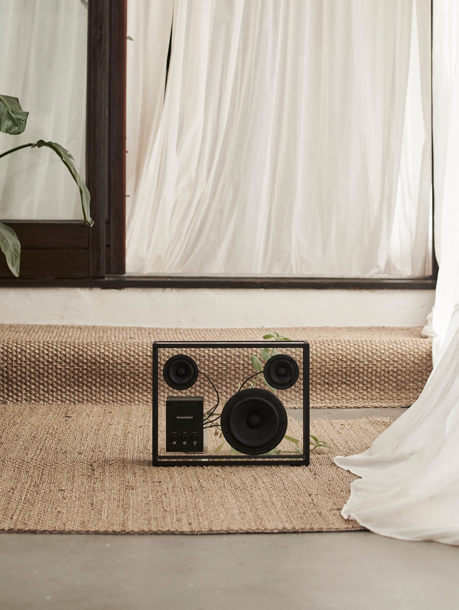 Large Transparent Speaker by Transparent - Black