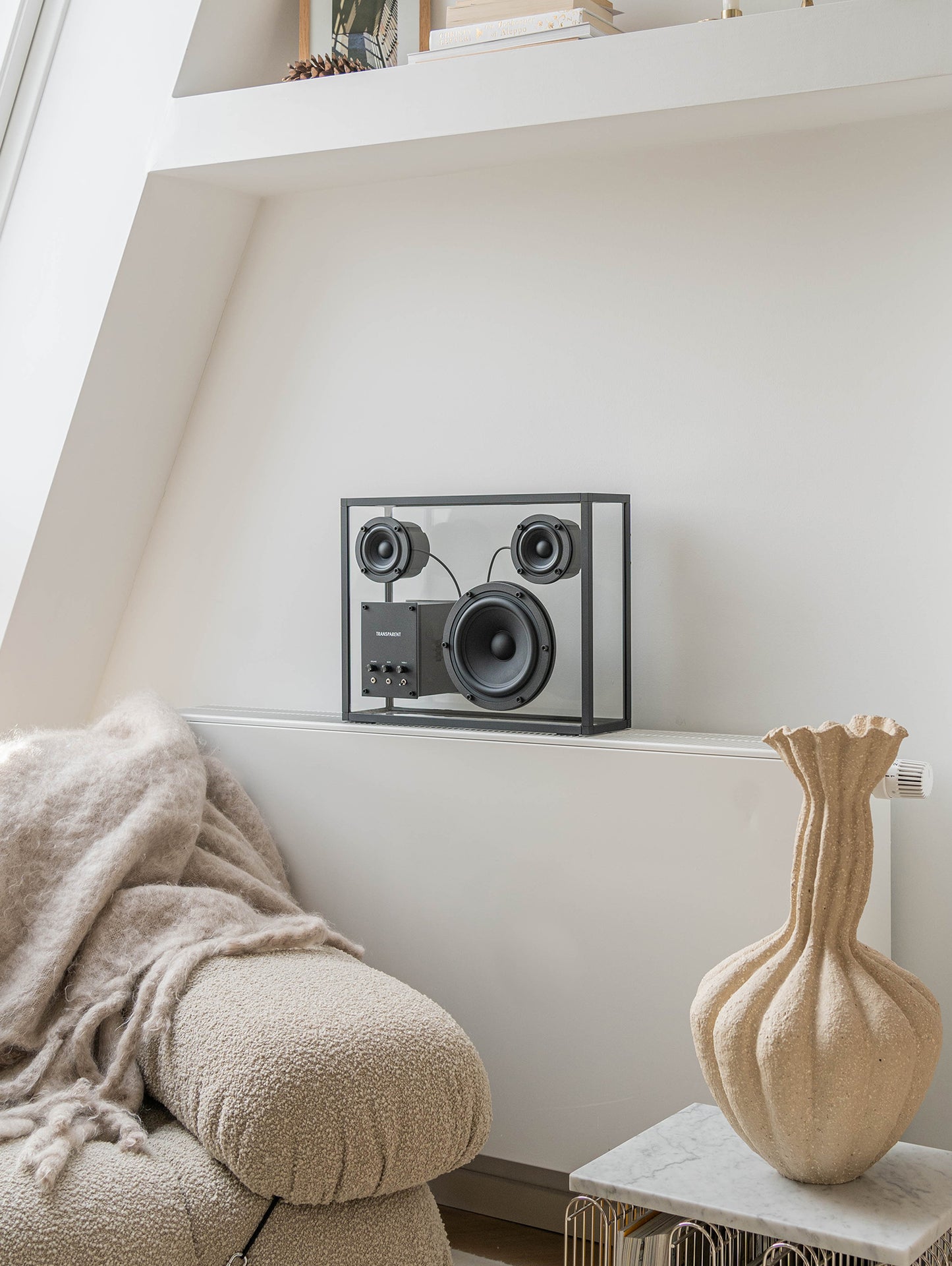 Large Transparent Speaker by Transparent - Black