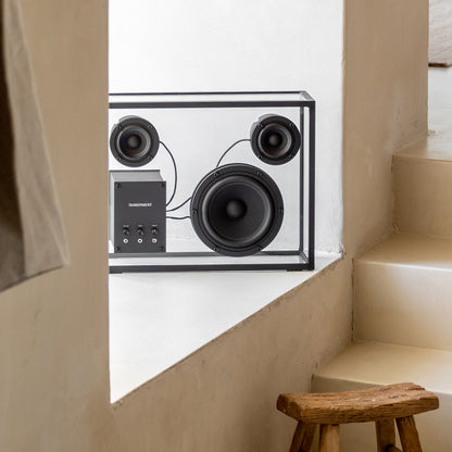 Large Transparent Speaker by Transparent - Black