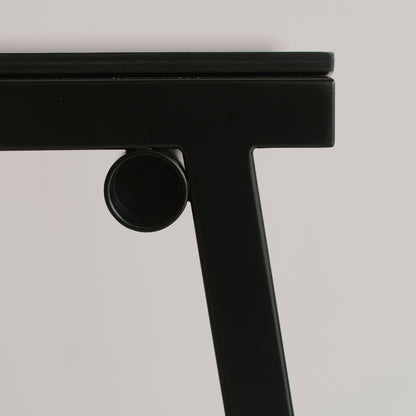 Taburete 8 Bar Stool by HAY - Black Lacquered Oak Seat / Black Base