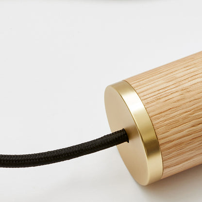 Nine Pendant with Voronoi II by Tala - Brass Grip with Oak Pendants