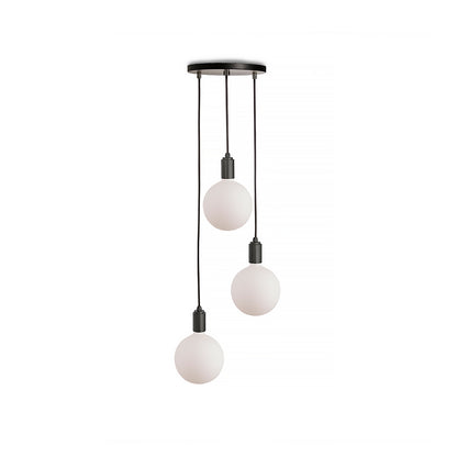 Triple Pendant with Sphere IV by Tala / Black Canopy / Graphite Grip with Graphite Pendants