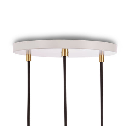 Triple Pendant with Sphere IV by Tala / White Canopy / Brass Grip