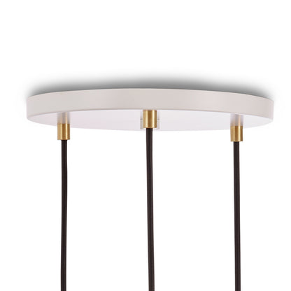 Triple Pendant with Voronoi II by Tala - White Canopy / Brass Grip