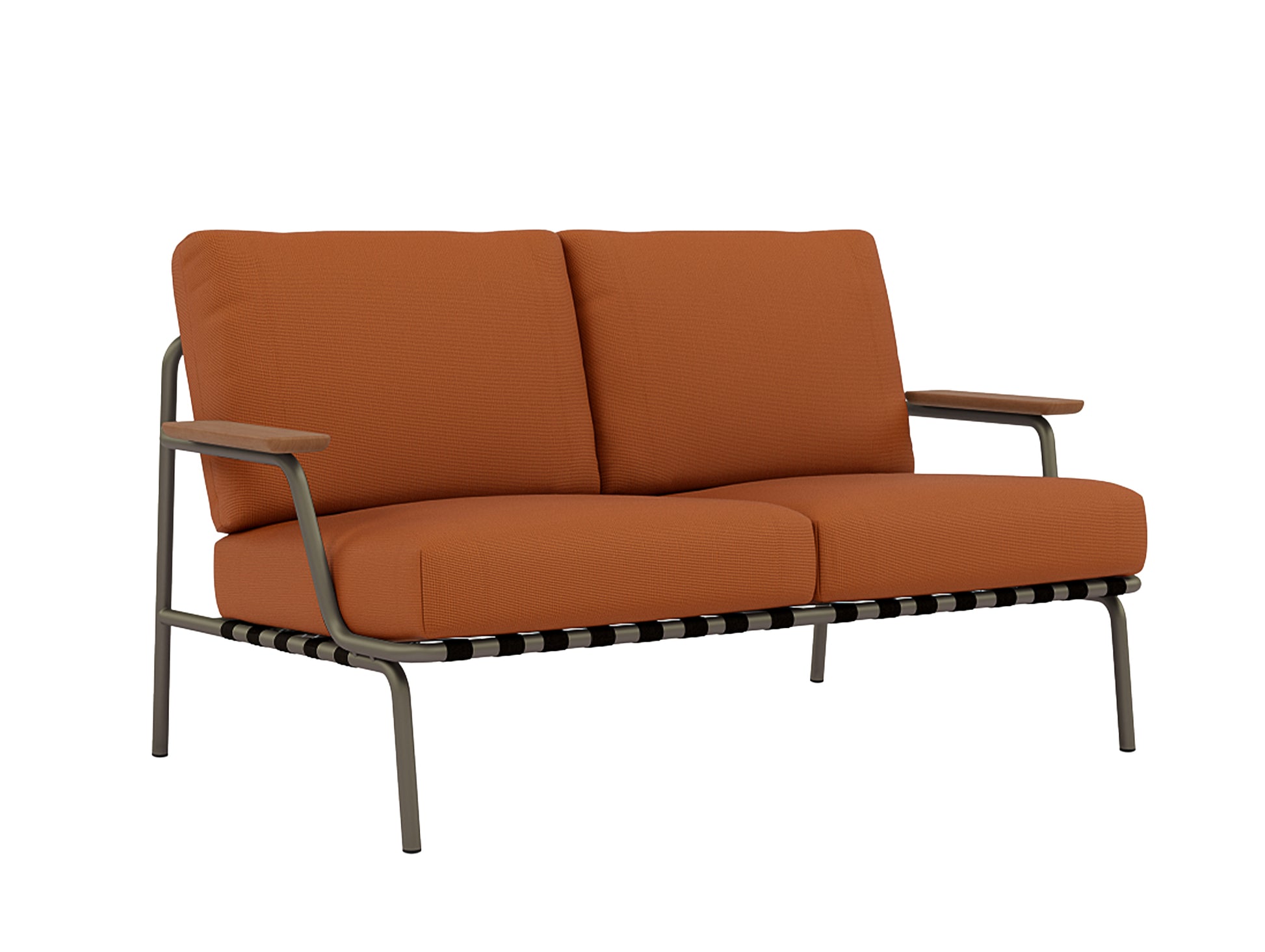 Settle 2-Seater Sofa by Muuto / Taupe Frame / Ribbed Weave 09