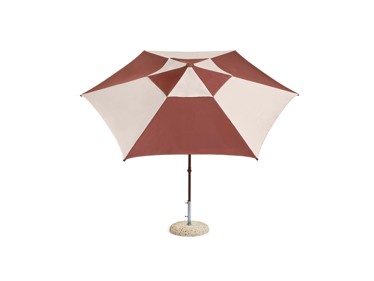 Terrazza Parasol by HAY - Hexagon / Off White and Burgundy
