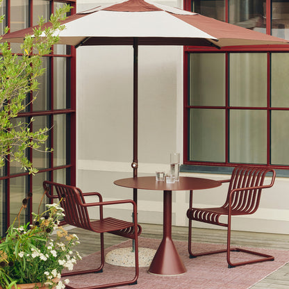 Terrazza Parasol by HAY - Hexagon / Off White and Burgundy