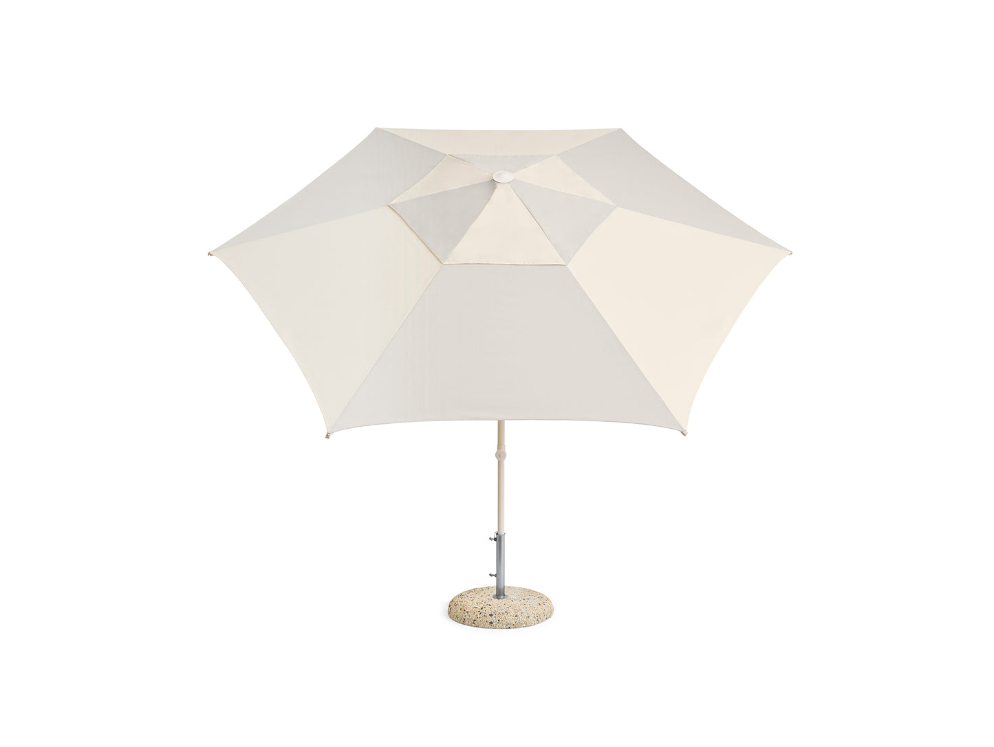 Terrazza Parasol by HAY - Hexagon / Off White and Grey